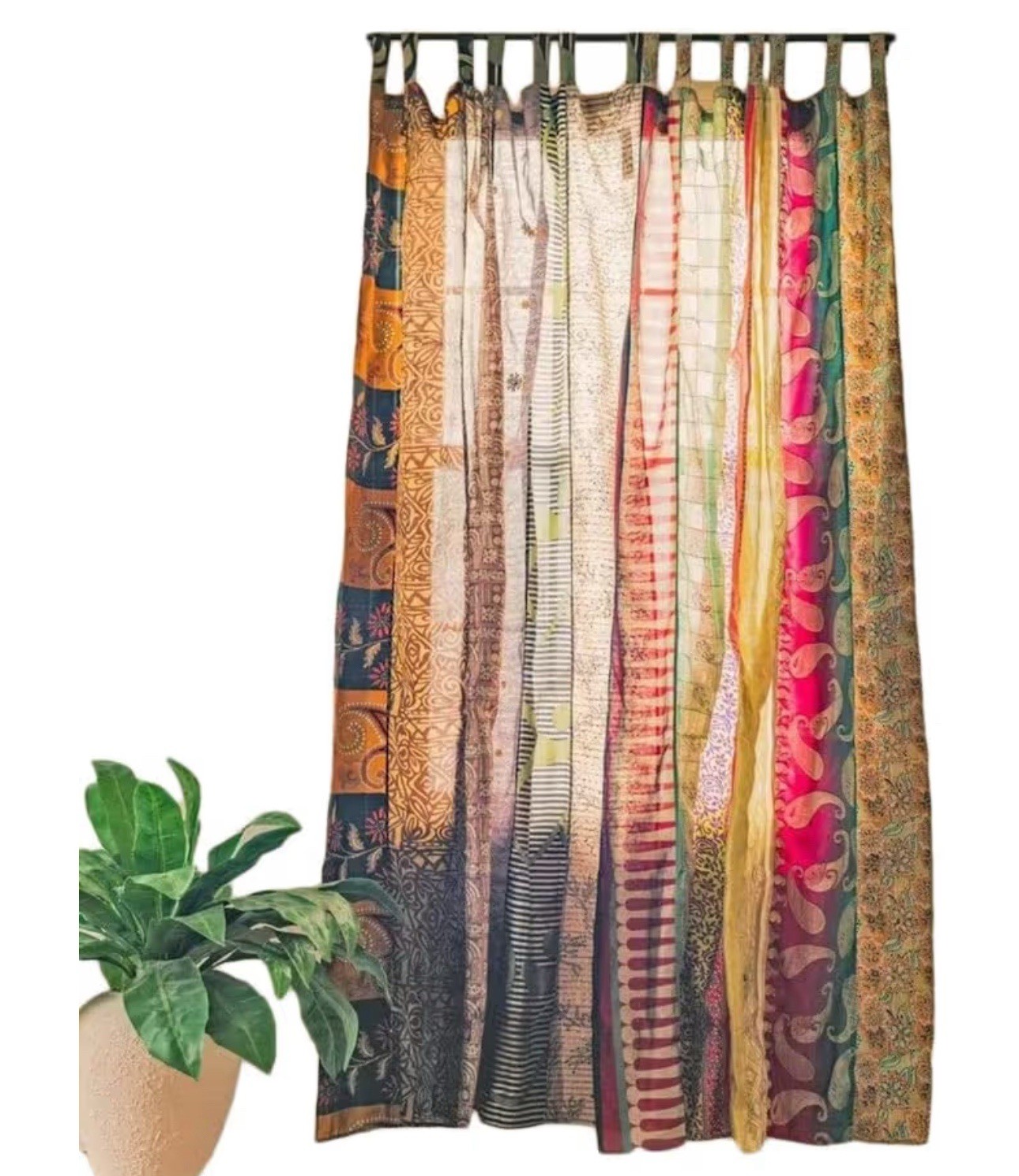 Rajbhoomi Sari Multicolor 84×43 Assorted colorful curtains filter light bohemian