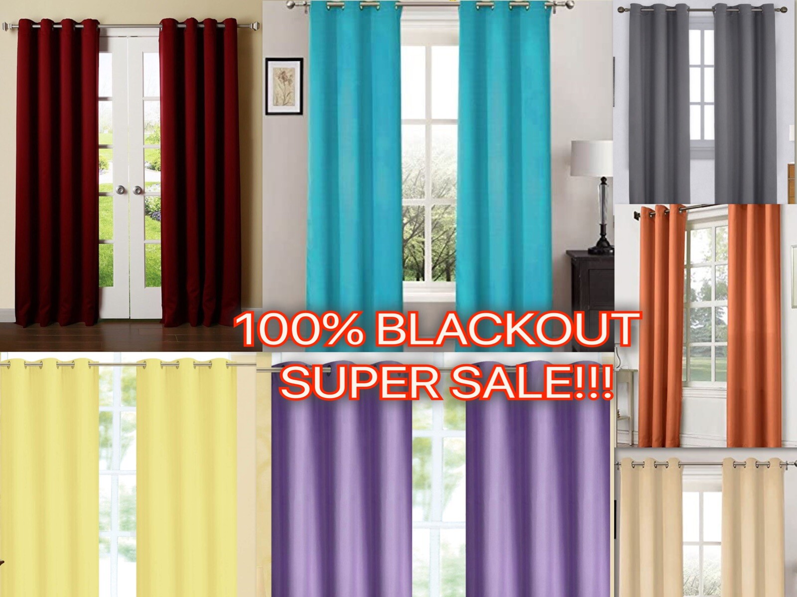 Empire Home Ariana 100% Thermal Blackout Grommet Window Curtain – ALL COLORS!!!