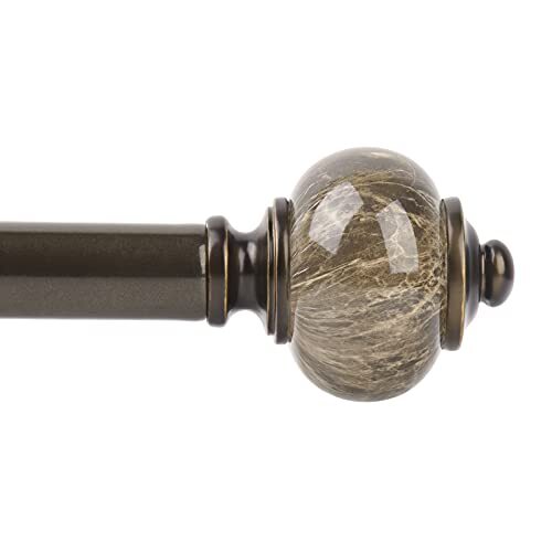 1 Inch Curtain Rods 32 to 58 Inches 2.6-4.8ft Antique Bronze Single Curtain R…