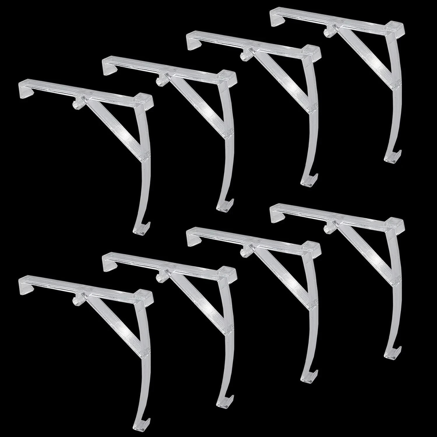 8pcs Valance Clips 3.5″ Hidden Retainer Holders for Vertical Blinds Clear