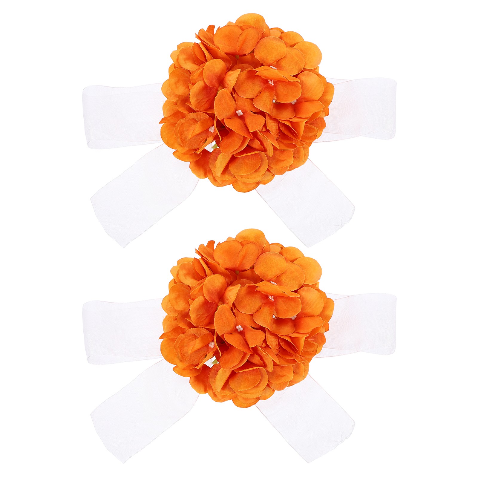 2 Pcs Flower Curtain Tiebacks Artificial Floral Drapery Holdbacks Orange