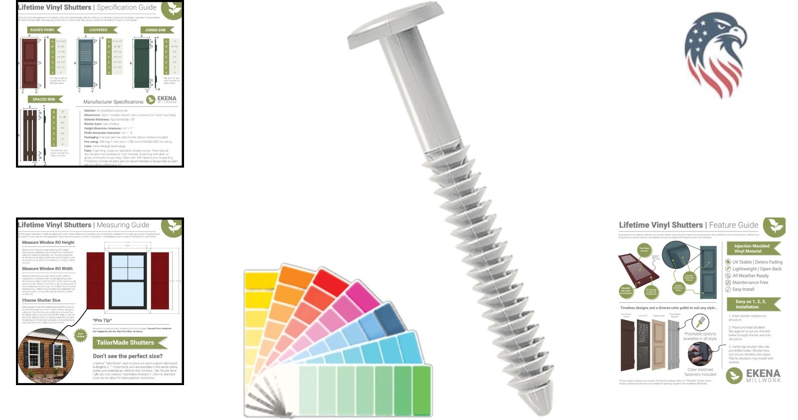 3 Inch Vinyl Shutter Lok Compatibility with Vinyl Shutters Paintable 1 Count