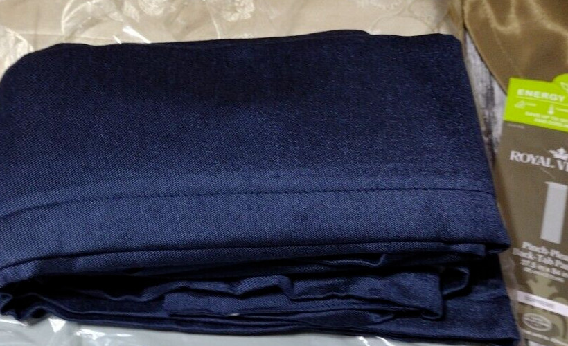 Royal Velvet, Pinch Pleat Back Tab Panel Supreme, 37.5″x84″ Dress Blue