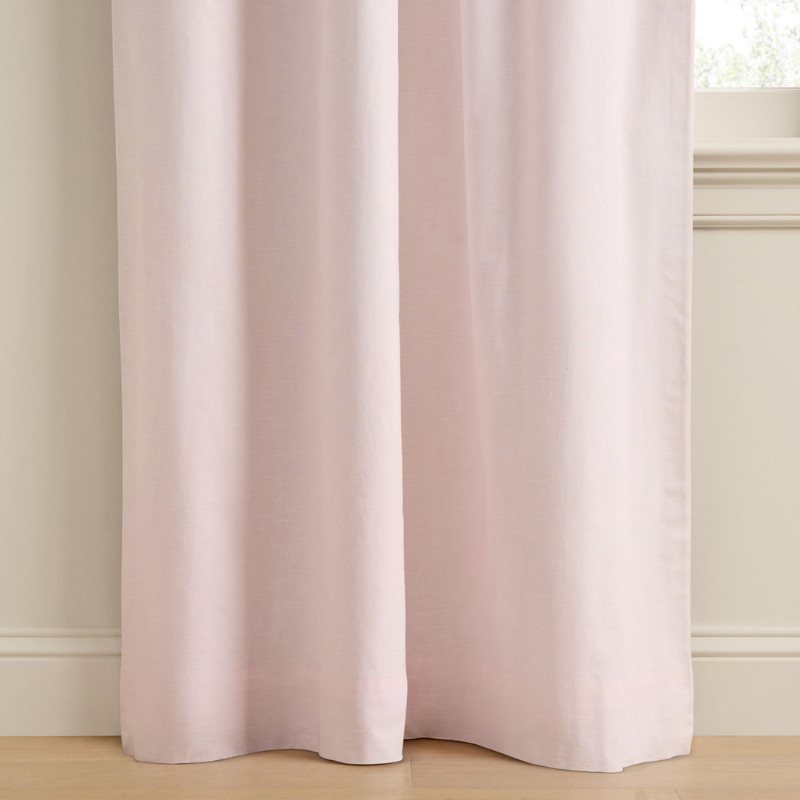 Pottery Barn Tie-Top Eyelet Blackout Curtain Light Pink 44″W x 96″L