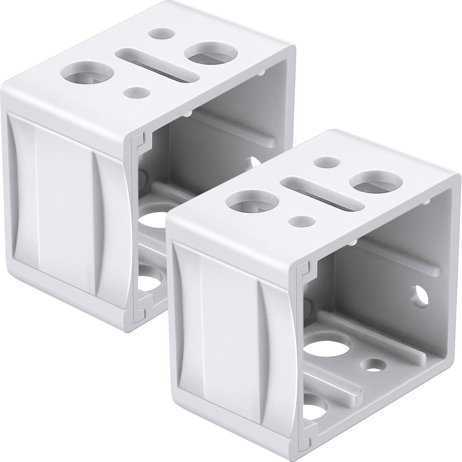 Lightweight 1-Inch Blind Brackets in White – Perfect for Indoor Installations