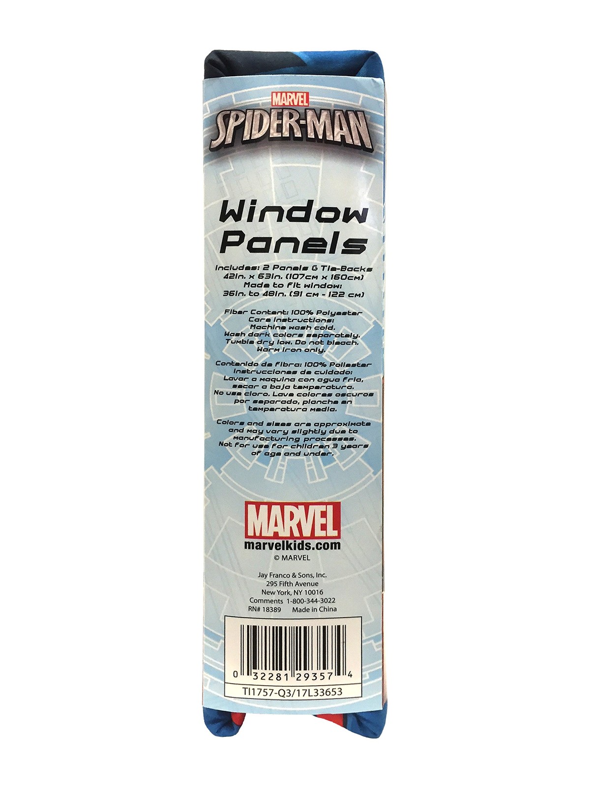 Jay Franco Marvel Spiderman Classic Saving The Day 63″ Decorative Curtain/Drapes