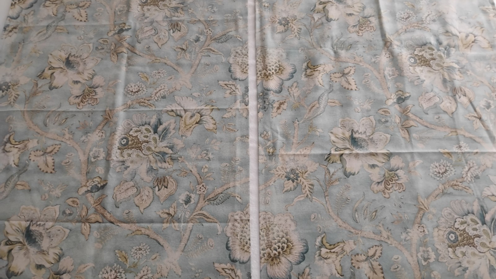 Handmade Damask Linen Cotton Curtains 25×88″ Rod Pocket Unlined Braemore EUC