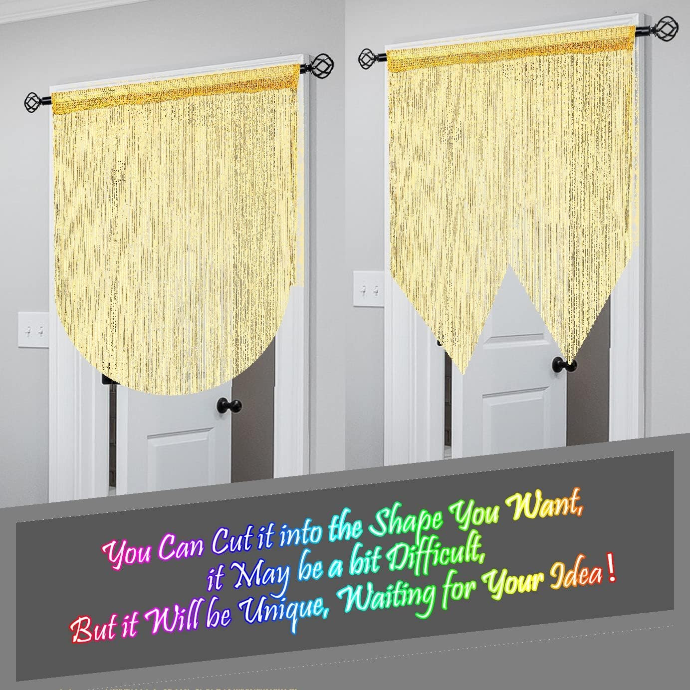 Door String Curtain Doorway Beads Curtains,Hanging Room Divider Beaded Decor Hip