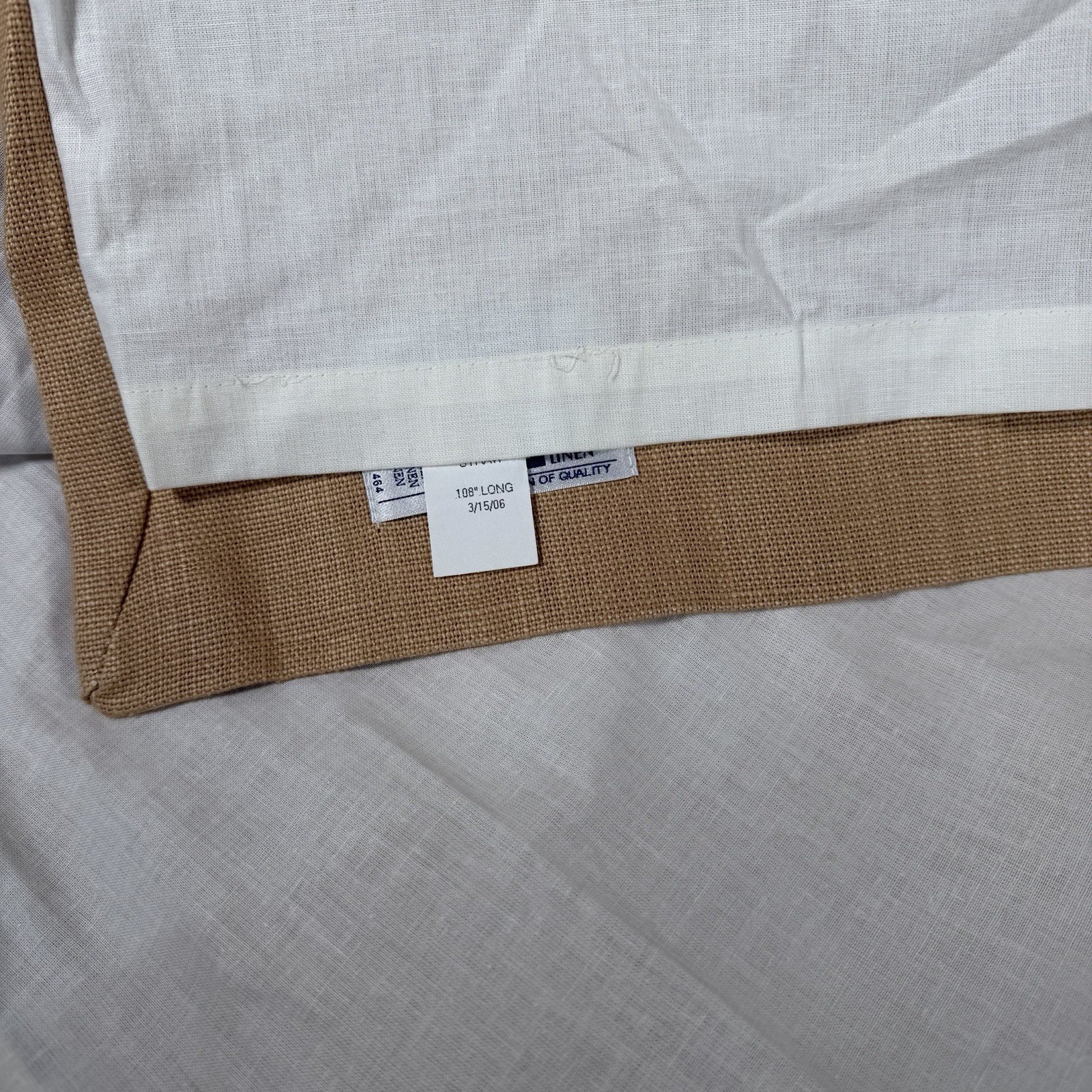RH Restoration Hardware Belgian 100% Linen Curtain 1 Panel 50×108 Straw Tan 1 PC