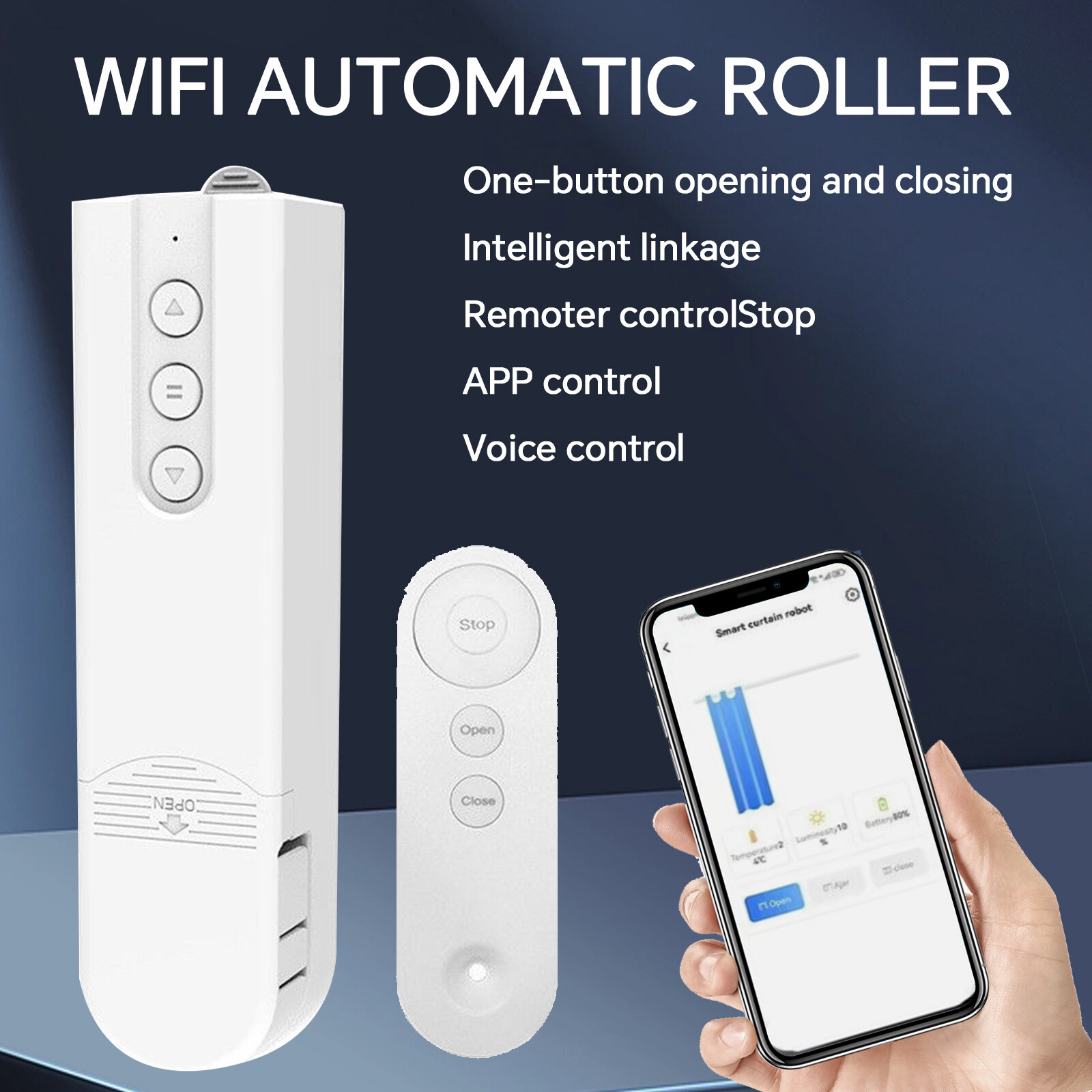 Smart Blind Motor Wifi Automatic Roller Shutter with App Control Bluetooth