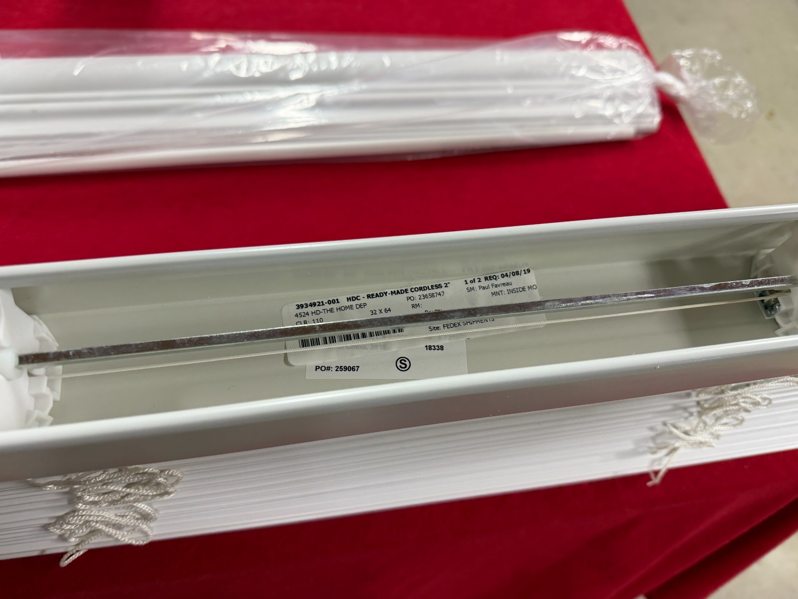 White Cordless Faux Wood Blinds for Windows with 2 in. Slats – 32 in. W x 64”L