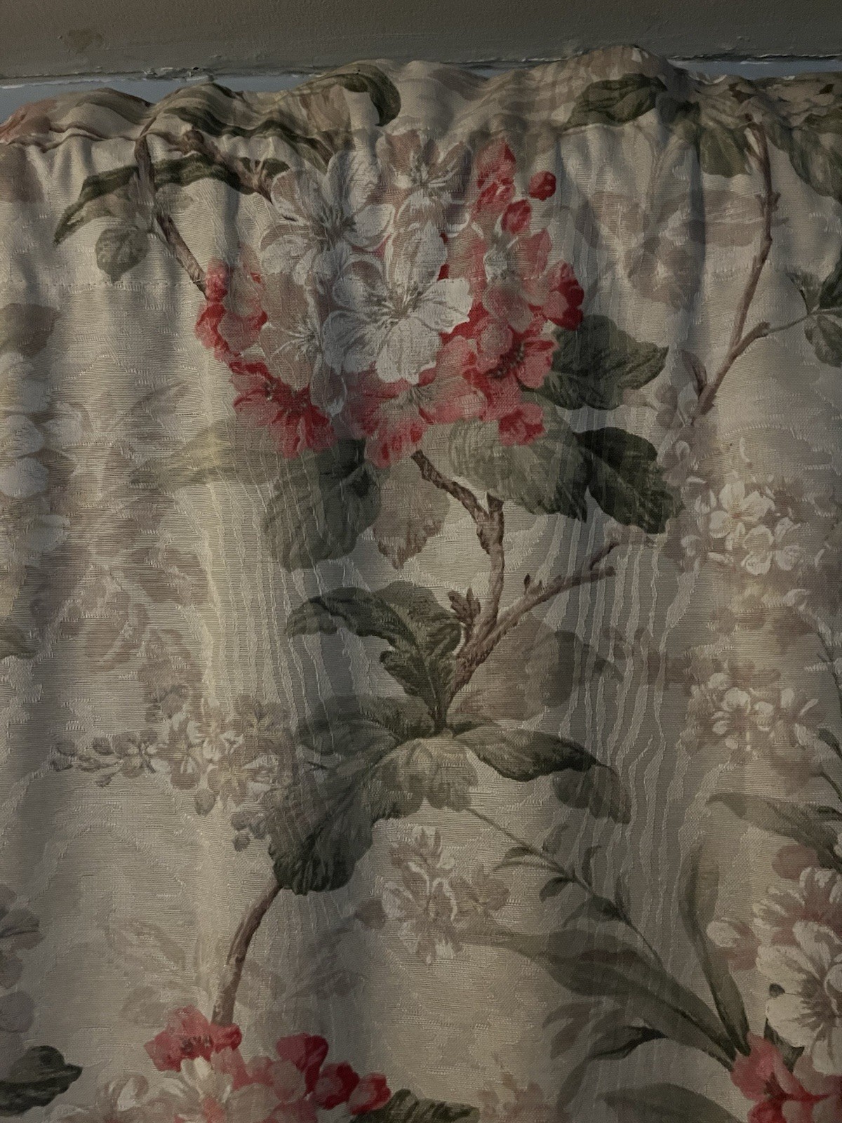 BURLINGTON USA CURTAINS BEIGE MULTICOLOR FLORAL PINK/LAVENDER 4 PANELS 40 X 84