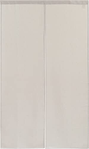 Noren Curtain Plain Simple Natural Width 72 x Length 120cm White Brown 95572