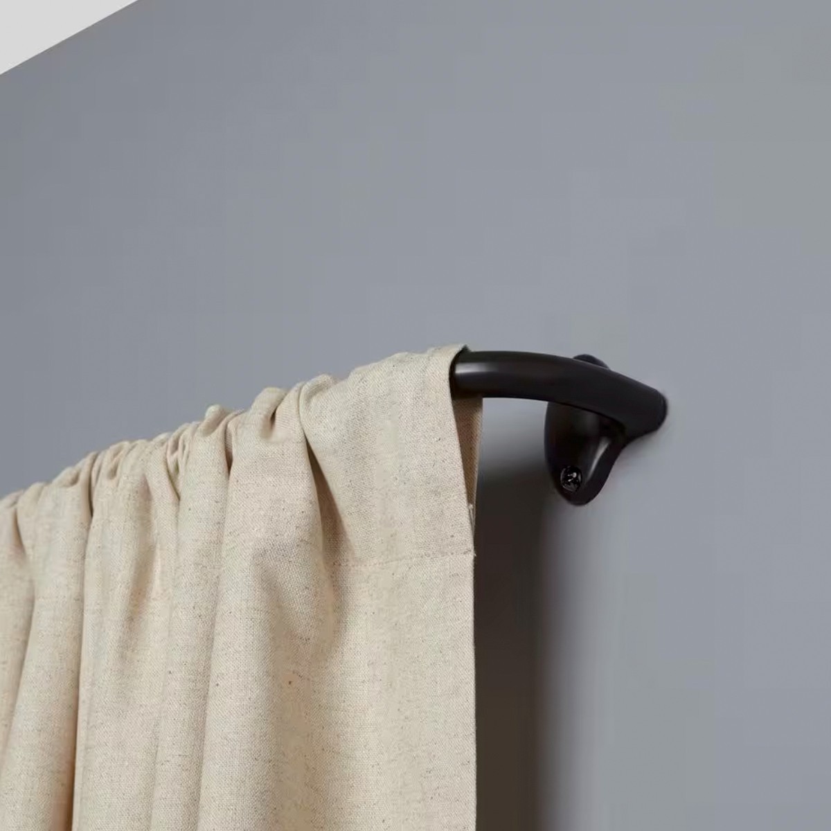 Room Darkening Wrap Around Curtain Rod 28-48″ Dark Bronze Heavy Duty Steel