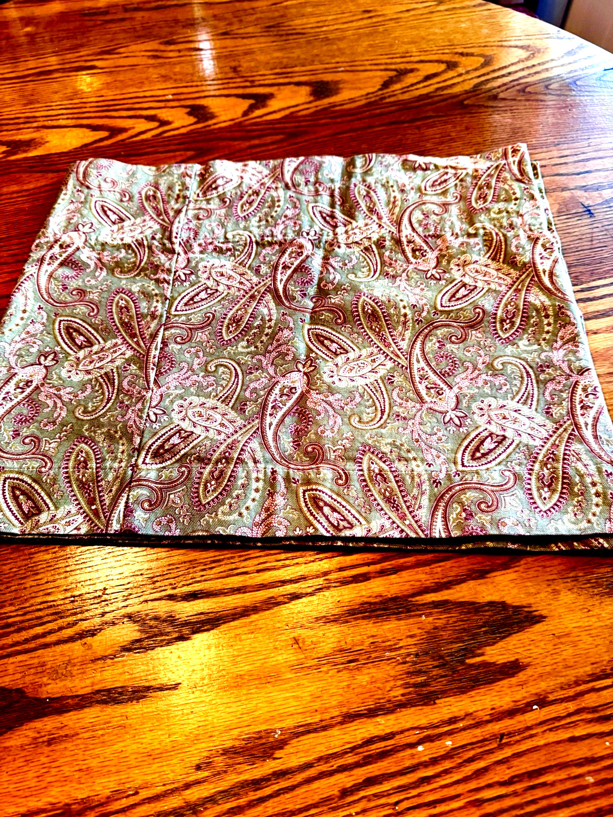 Country Curtains Vermont Country Paisley Valance Heavy Cotton 76×16″ Green FrShp