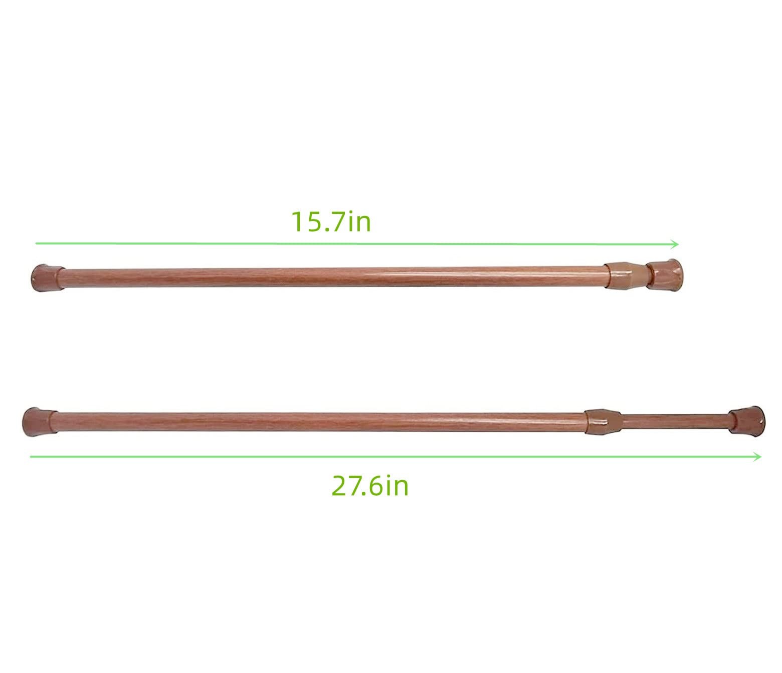 5 PCS Spring Curtain Tension Rods Adjustable 15.728 Inch Cupboard Bars DIY