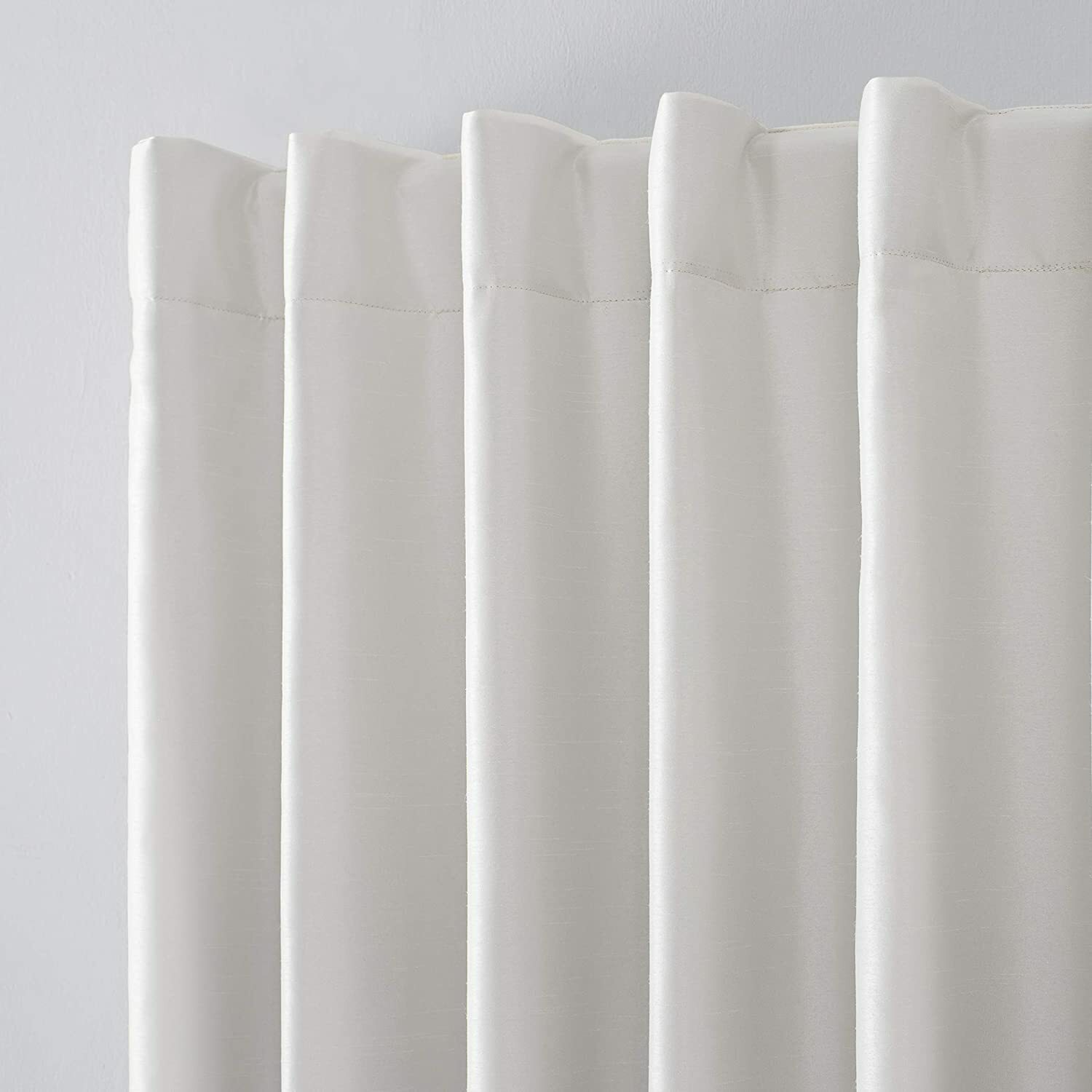 Sun Zero 84″ Evelina Back Tab Blackout Window Curtain Panel – Pearl White