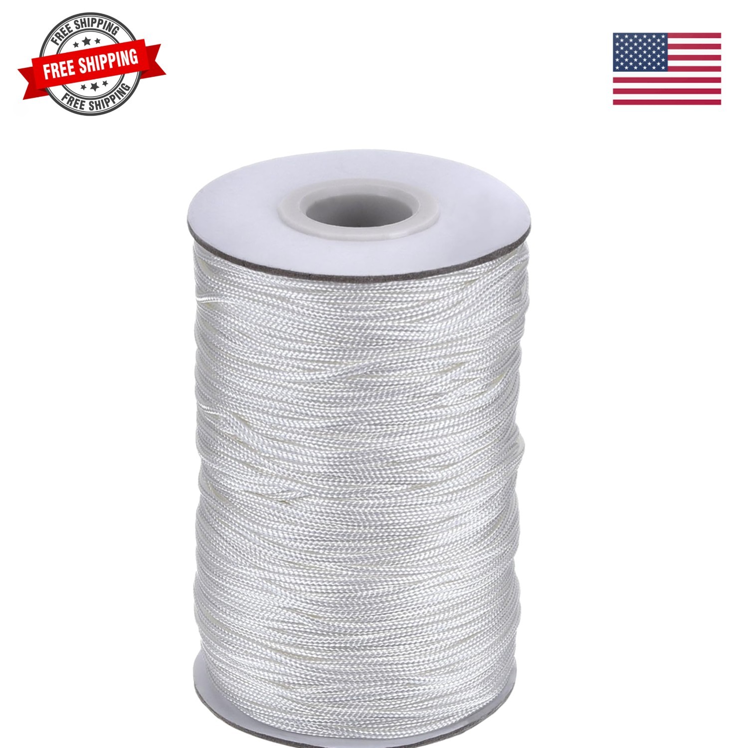 109 Yards/Roll Blind Replacement String White Braided Lift Shade Cord for Alu…