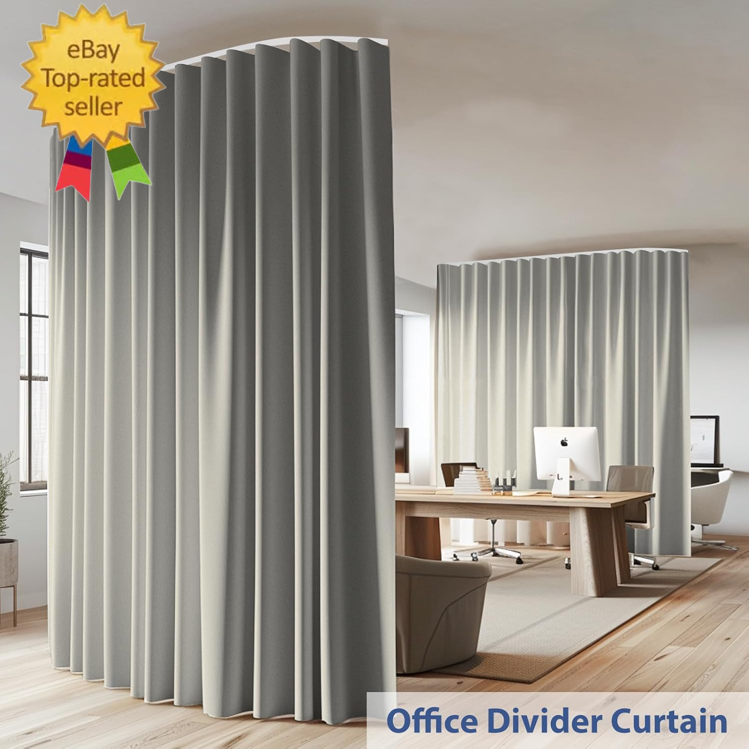 Room Divider Ceiling Mounted Curtains Track Sets Extra Wide Blackout Curtain Fle