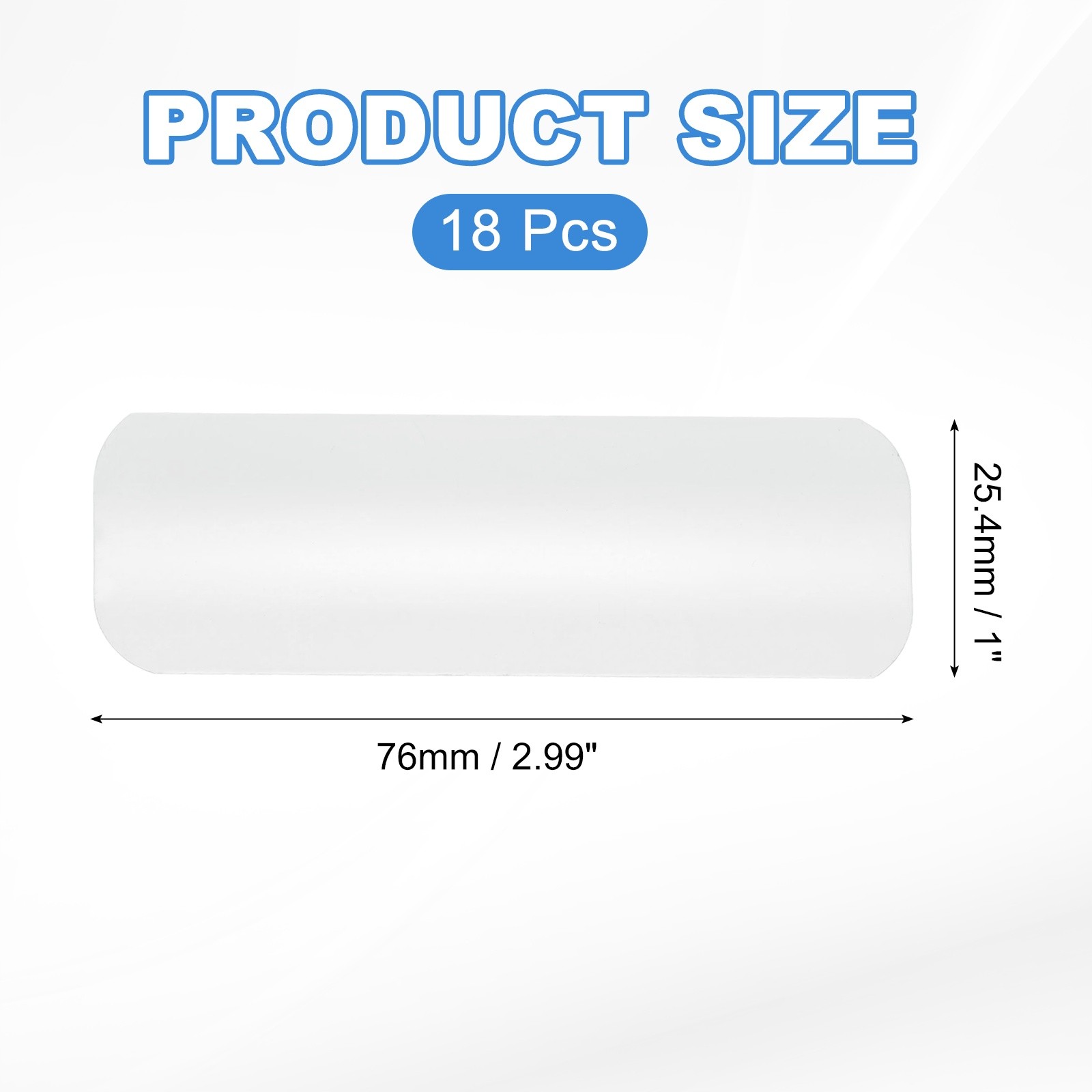 18Pcs Horizontal Blind Repair Tabs, Blind Replacement Slats (1″ W x 3″ L, White)