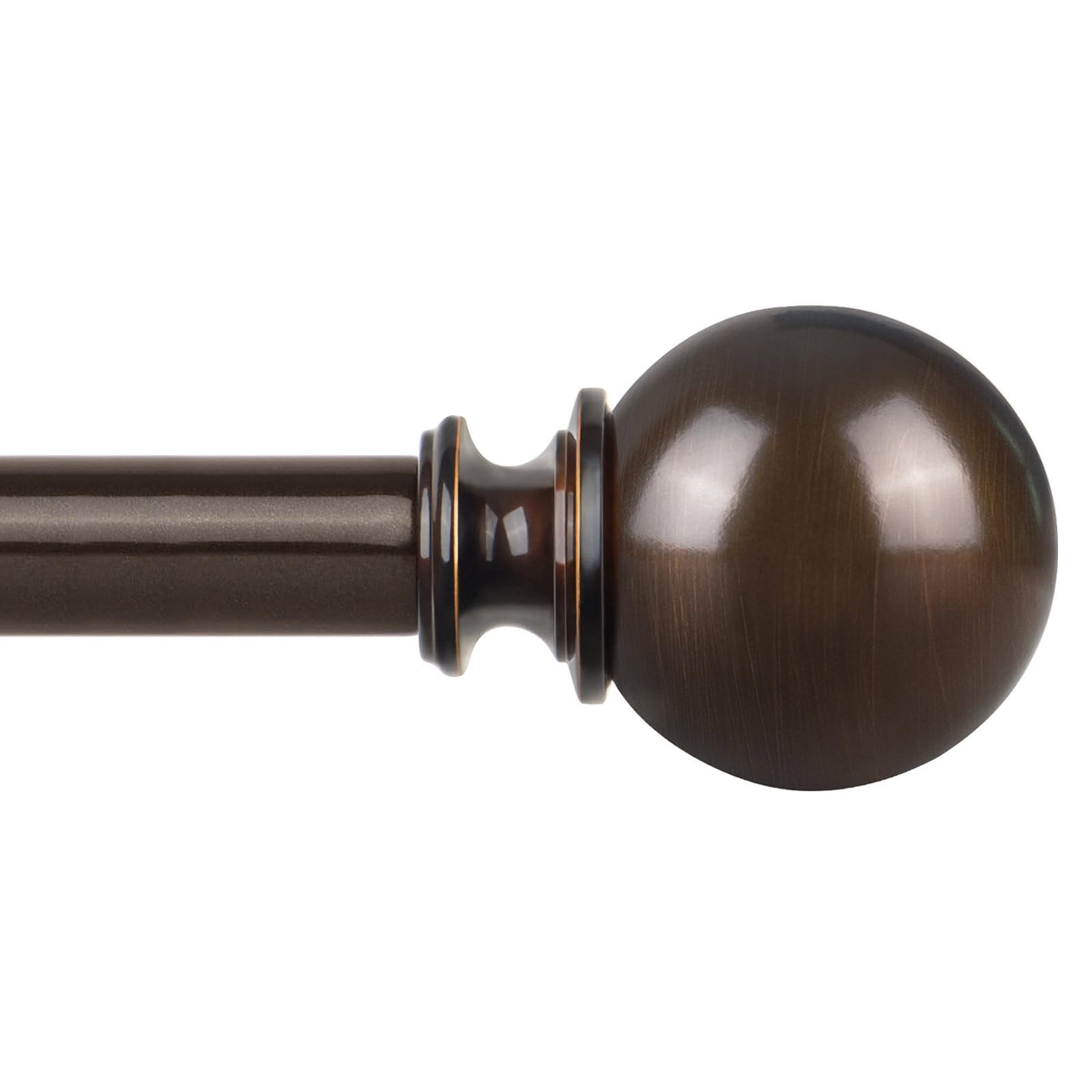 KAMANINA Curtain Rods for Windows 48 to 84 Inches, Bronze Curtain Rod 32 to 8…