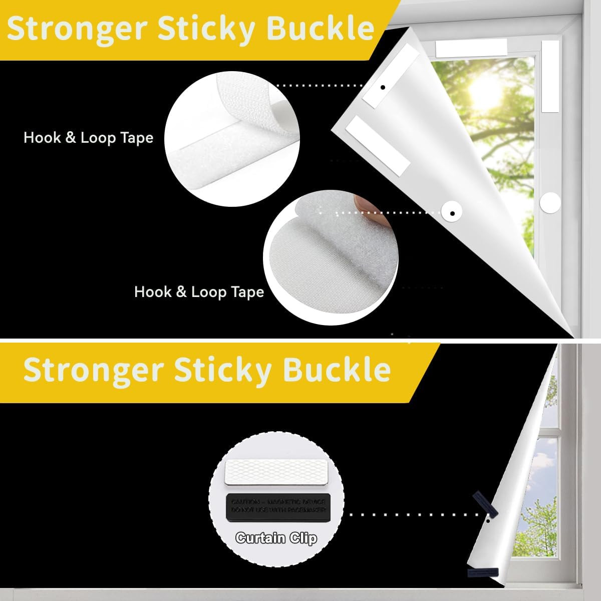 100% Blackout Window Cover Curtains for Bedroom 57X40Inch,No Drill,Diy Cut Porta