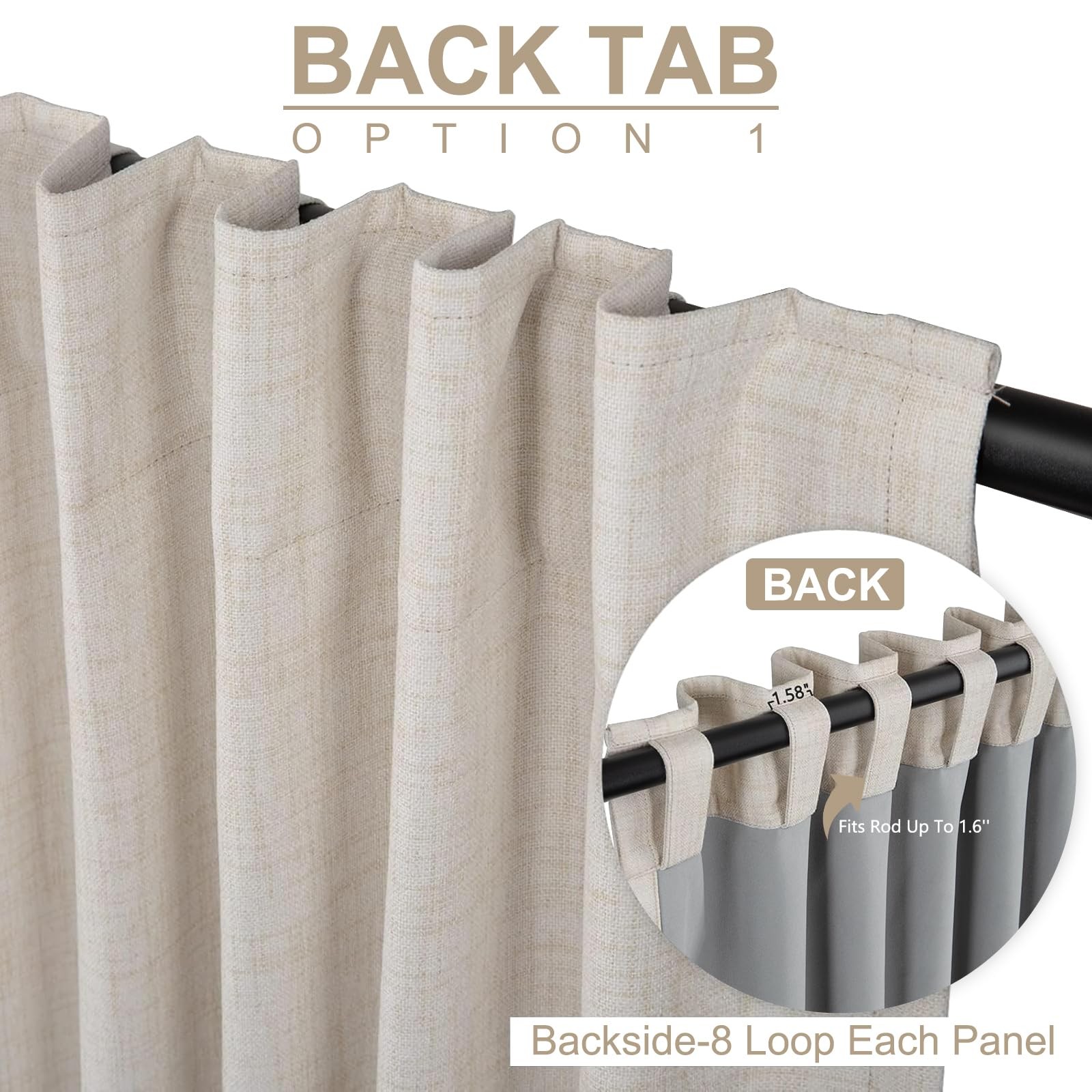 100% Blackout Shield 100 Blackout Shield Linen Blackout Curtains For Bedroom 84