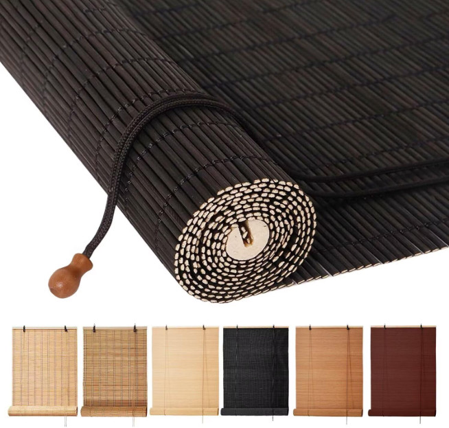 Bamboo Blinds Roller Shades for Windows Bamboo Shades for Indoor and Outdoor Pat