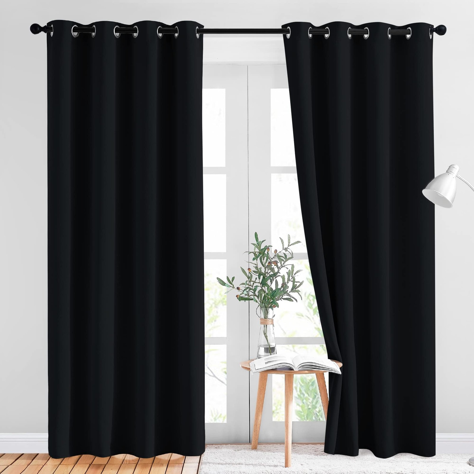 Black Out Curtains for Bedroom 84 inches Long Light Reducing Thermal Insulat…