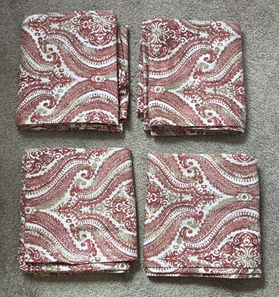 Envogue Terracotta Azaro 4 Panels Bohemian Medallions 100% Cotton