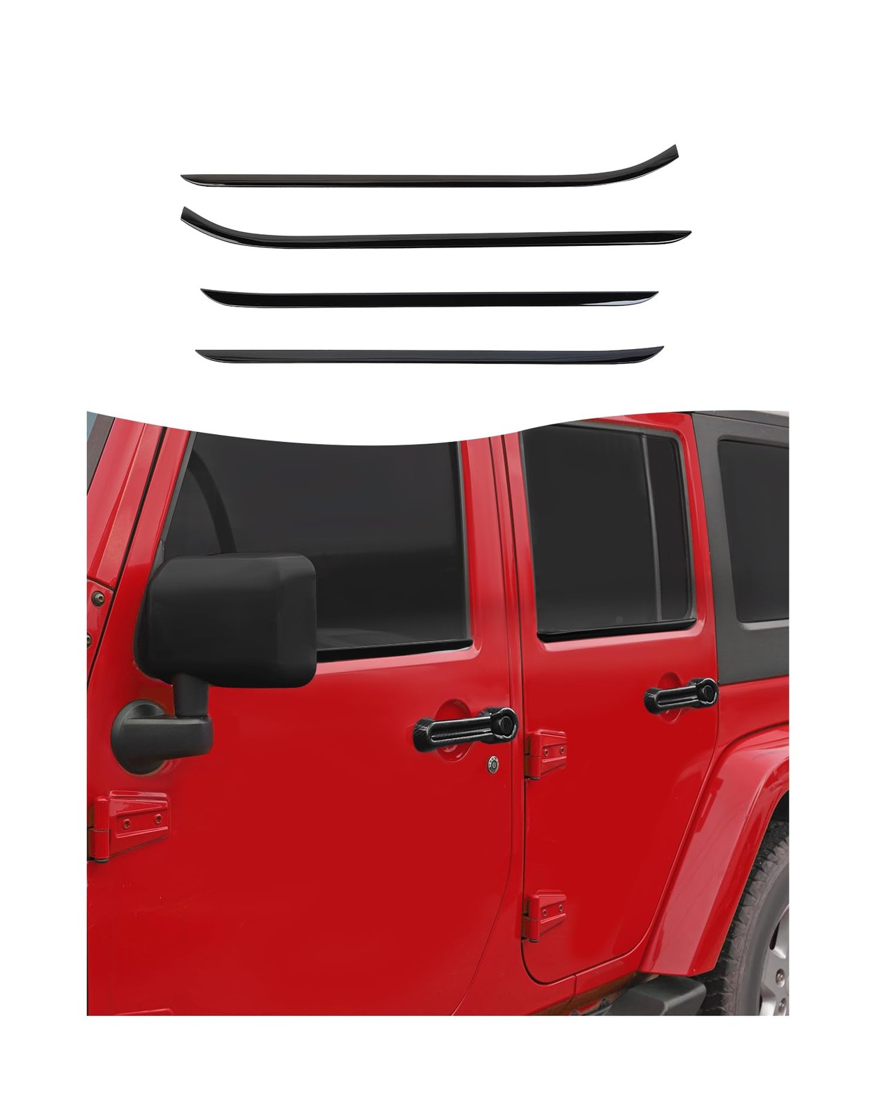 Hoolcar Window Seal Strip Compatible Jeep Wrangler Jlu 2018-2025 4 Doors