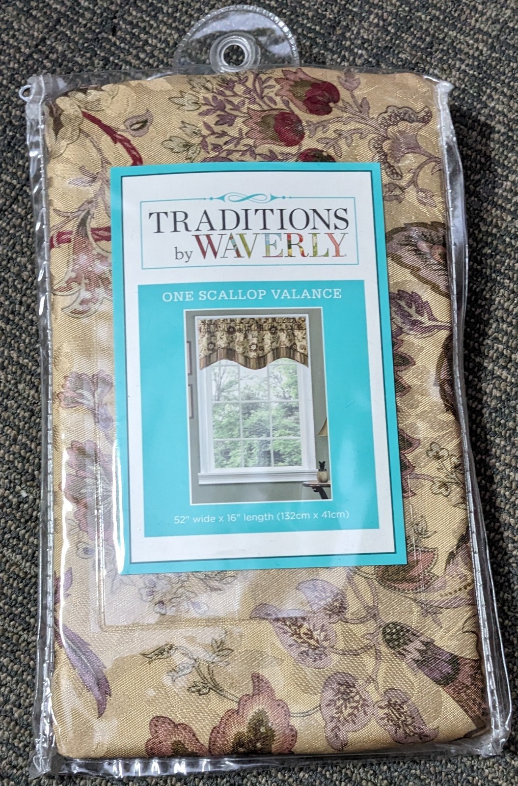 Scallop Valance Traditions by Waverly Navarra Antique One New 52″ X 16″