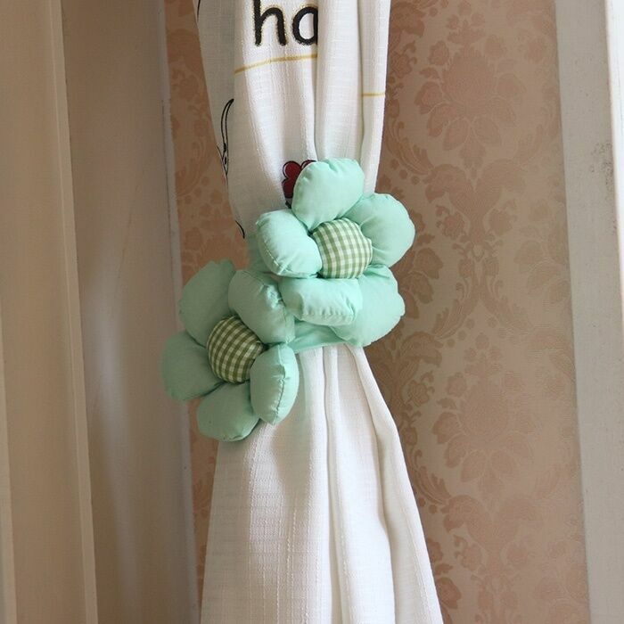 2X Flower Curtain Tieback Rope Holder Children Kids Bedroom Window Room Decor