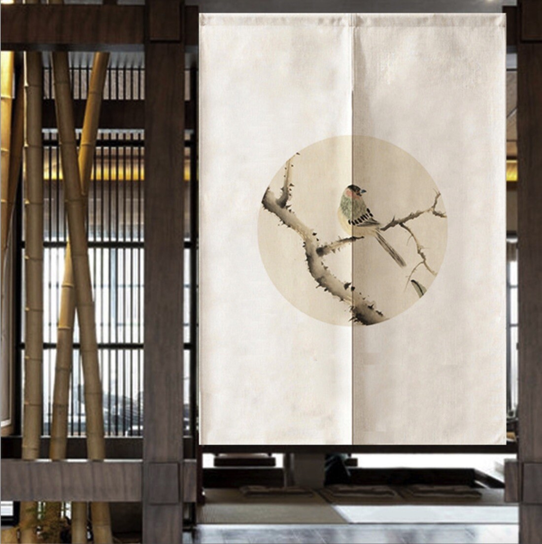 Cotton Linen Japanese Ukiyoe Wave Door Curtain Noren Tapesty 85x120cm 75x120cm
