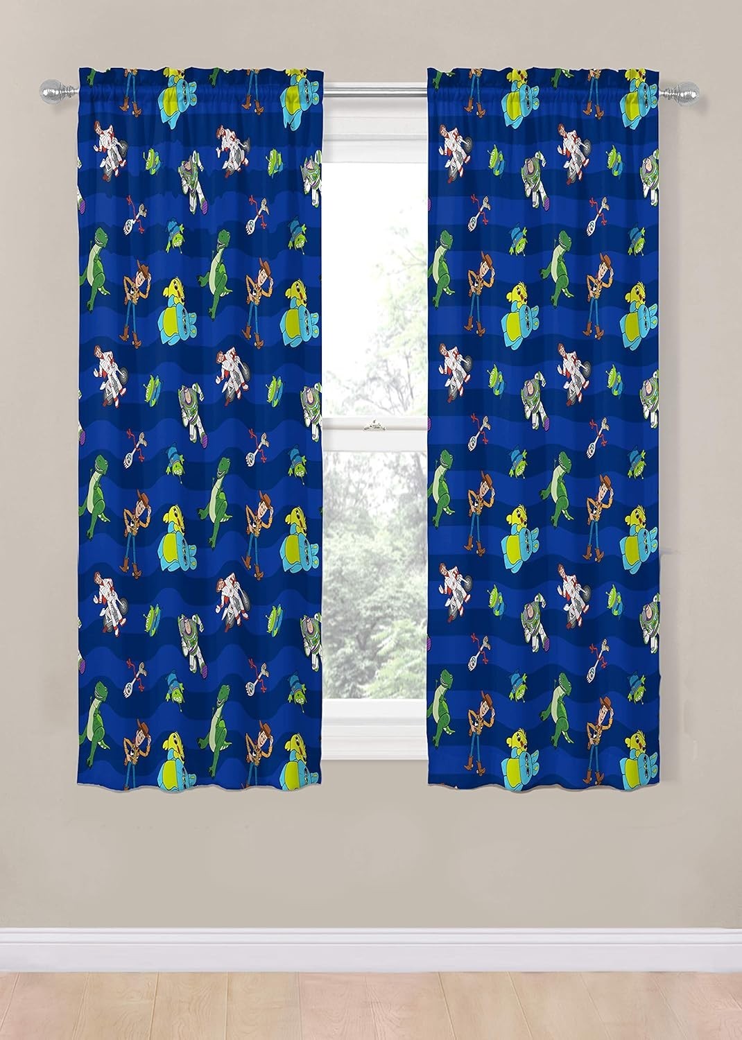 Kids Window Drapes – 4 Piece Curtain Set Includes 2 Tiebacks, Beautiful Beddi…