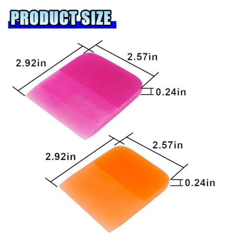 2PCS Car PPF Squeegee, TPU Soft Rubber Anti-Scratch Vinyl Wrap Window Tint