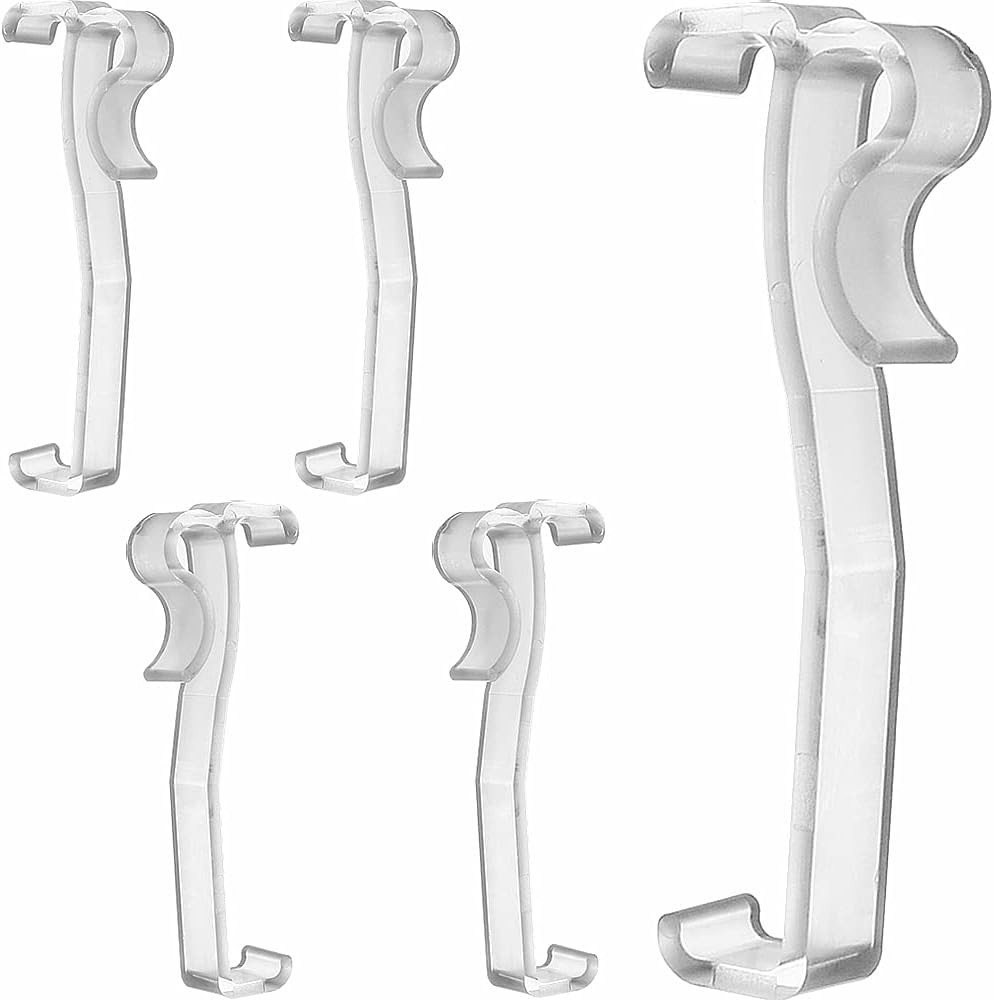 Valance Clips 6pcs 3” Window Blinds Hidden Clip Clear Plastic for Horizontal…