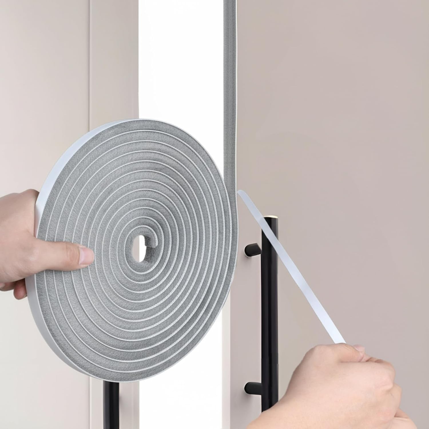 Durable Self-Adhesive Window Insulation – 33 Ft Gray Weather Stripping Felt Seal