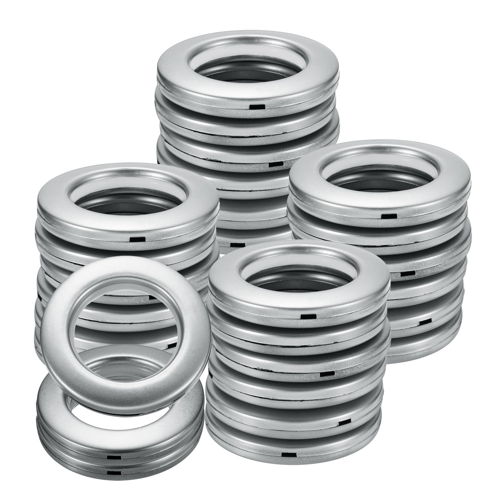 50pcs Curtain Grommets 1-5/7″(42mm) ID Roman Curtain Rings Sand Silver
