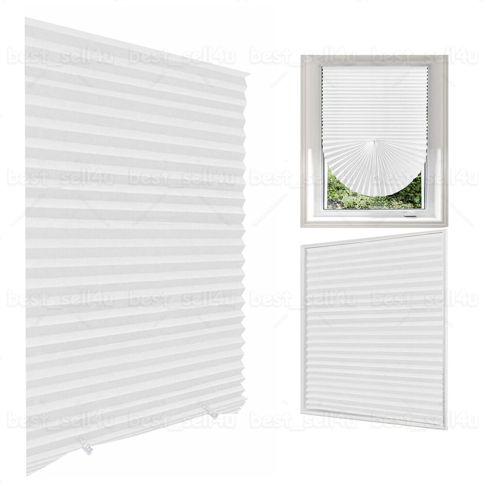 Window Shades Blinds Cordless Self Adhesive Temporary Pleated Paper Blinds Doors