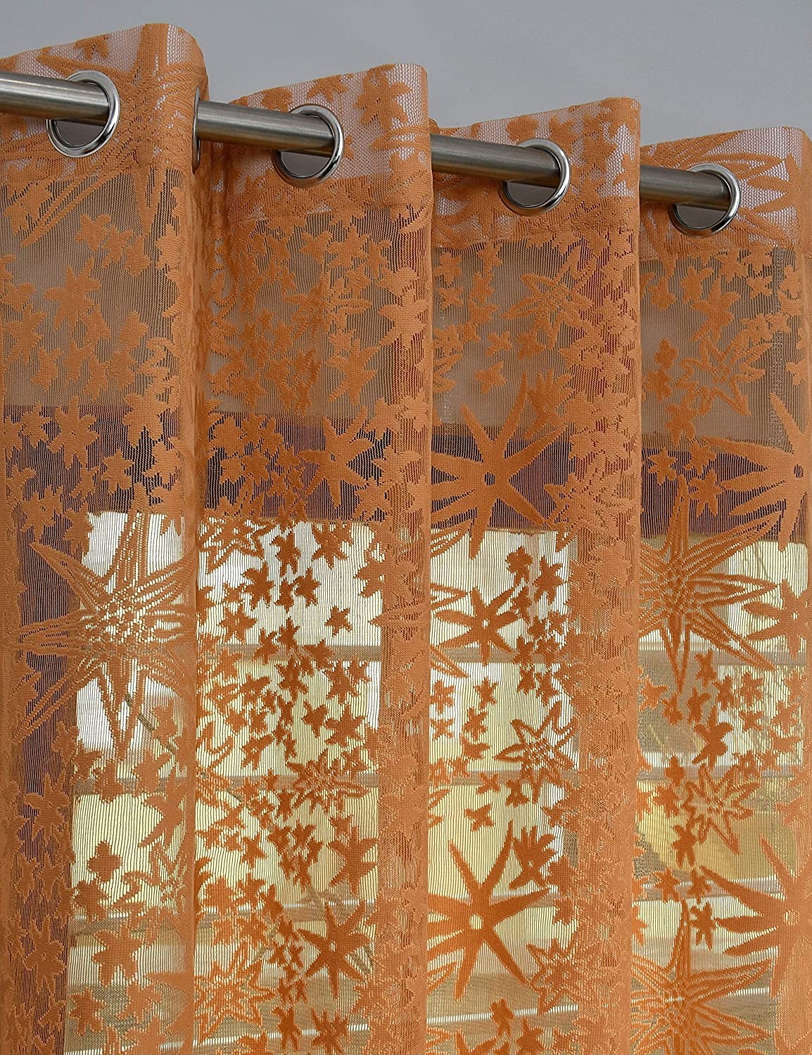 New 2 Piece Door Curtain Set – 9 feet Gold