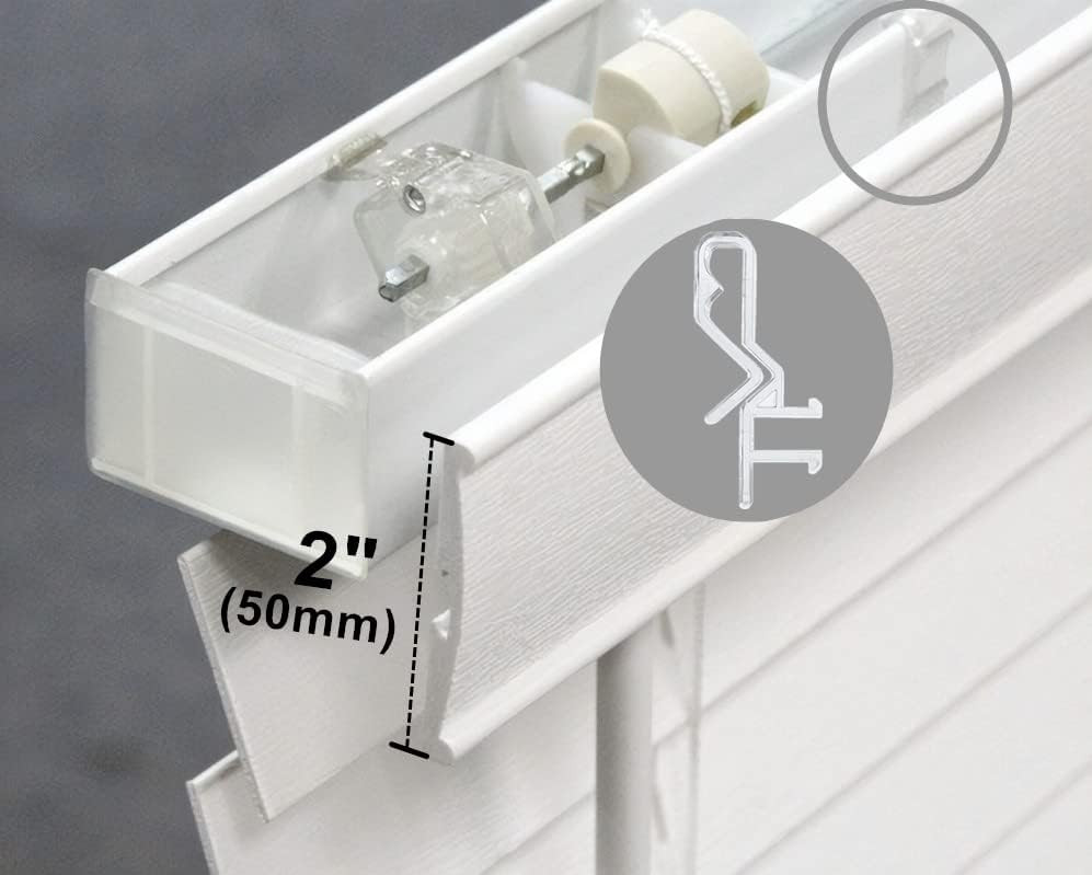 10Pcs Clear Valance Clips 1 7 8Inch Hidden Channel Holder For Wood Blinds