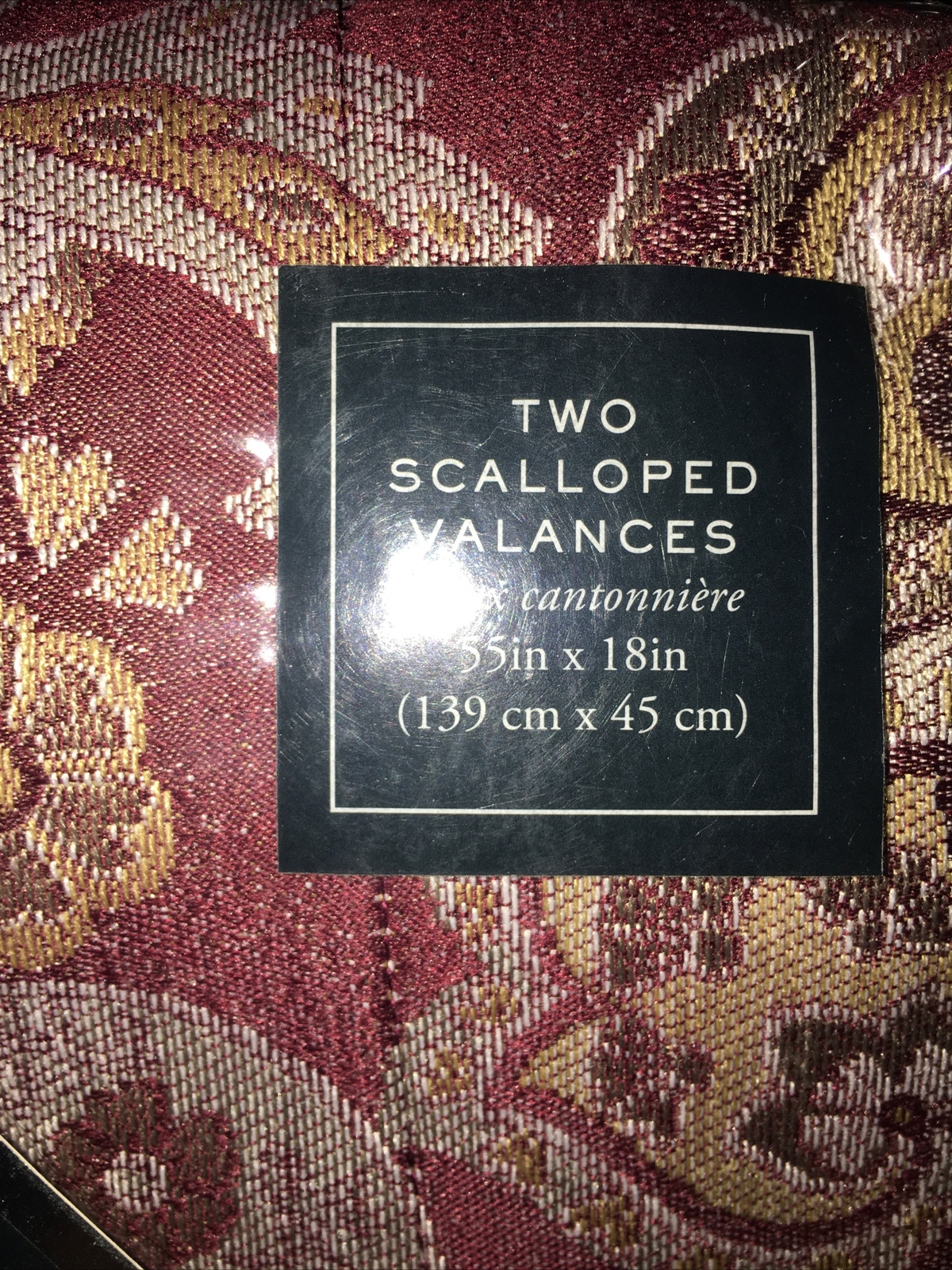 WATERFORD DANEHILL WINDOW DRESSING 5pc DRAPES VALANCE RED NIP BEAUTIFUL