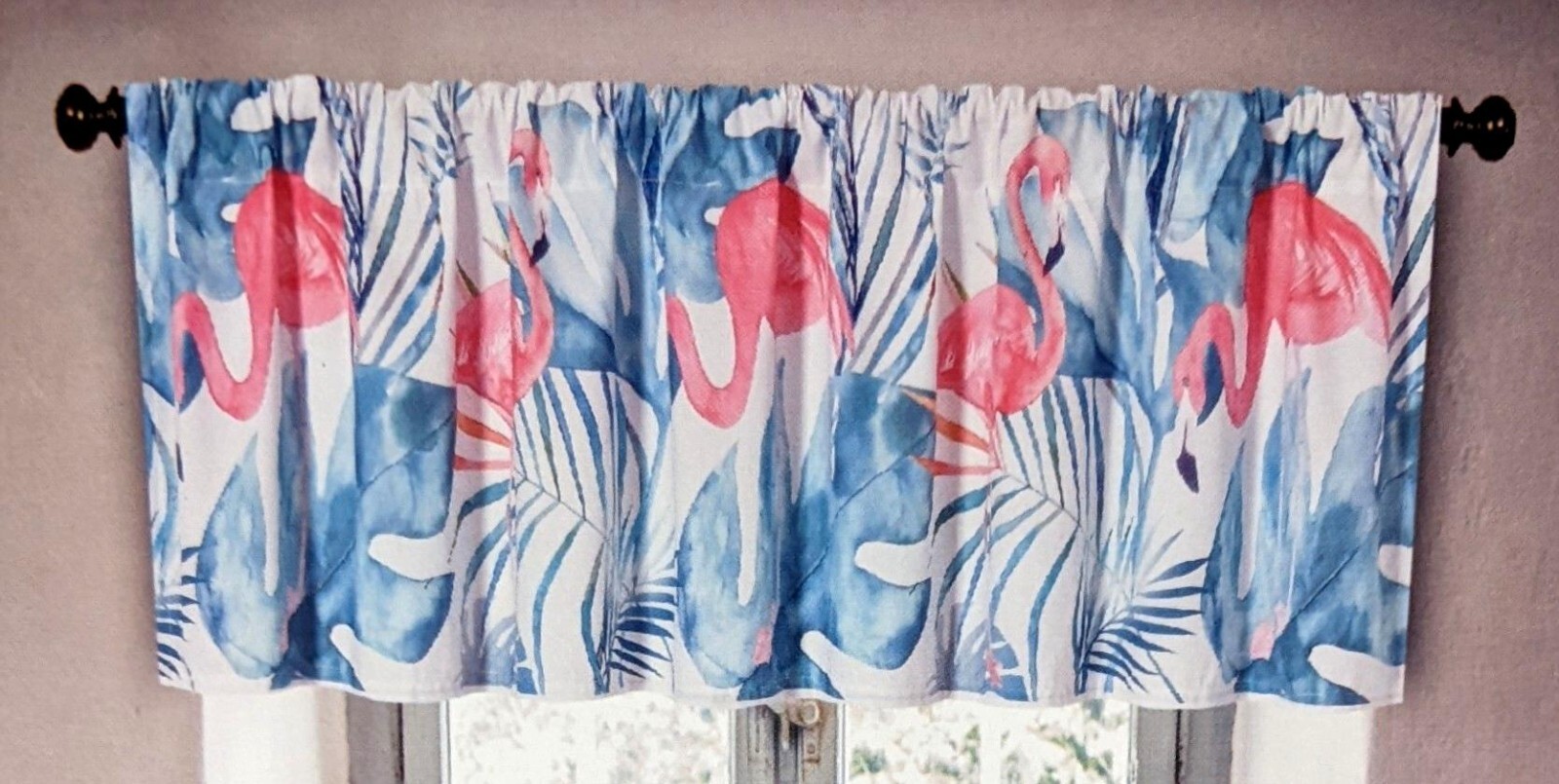 Coastal Living FLAMINGO Window Valance, 72″ x 16″ by DeLeon