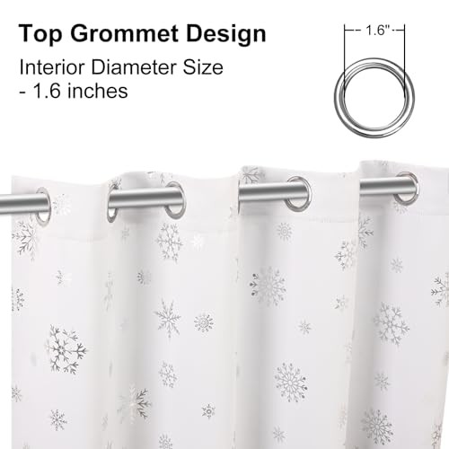 Snowflake Foil Print 52″W x 63″L (Pack of 1) White(silver Foil Print)