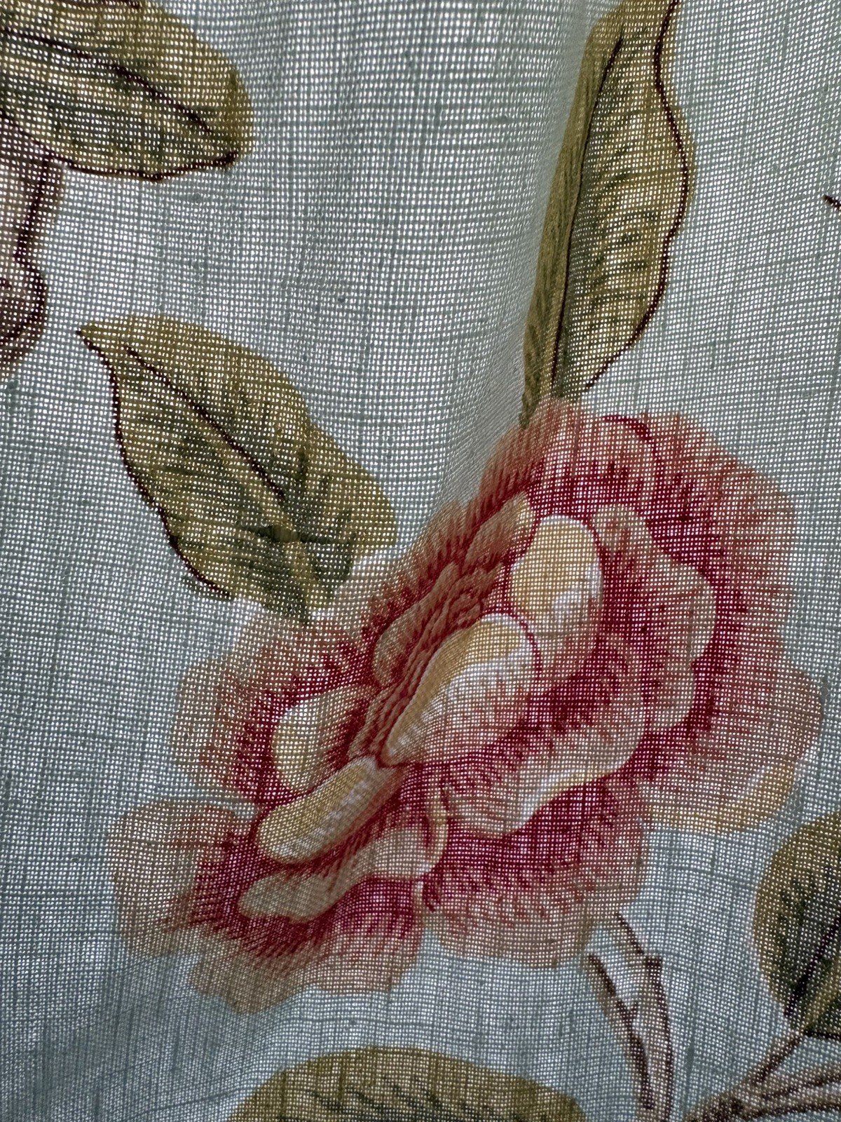 2 Chinoiserie Linen 100 In Long, 200 In Wide French Pleated, Custom, Lined, Read
