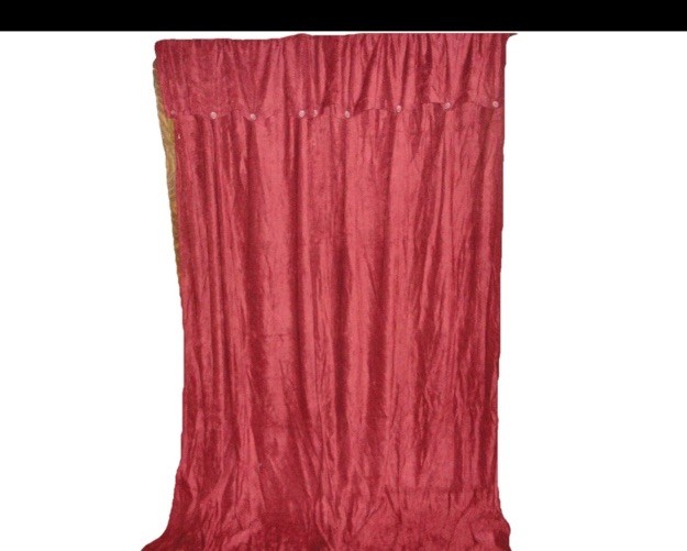 CROSCILL CHEVRON CHENILLE WARM MAROON (2) CURTAINS PANELS RAYON BLEND 44 X 108