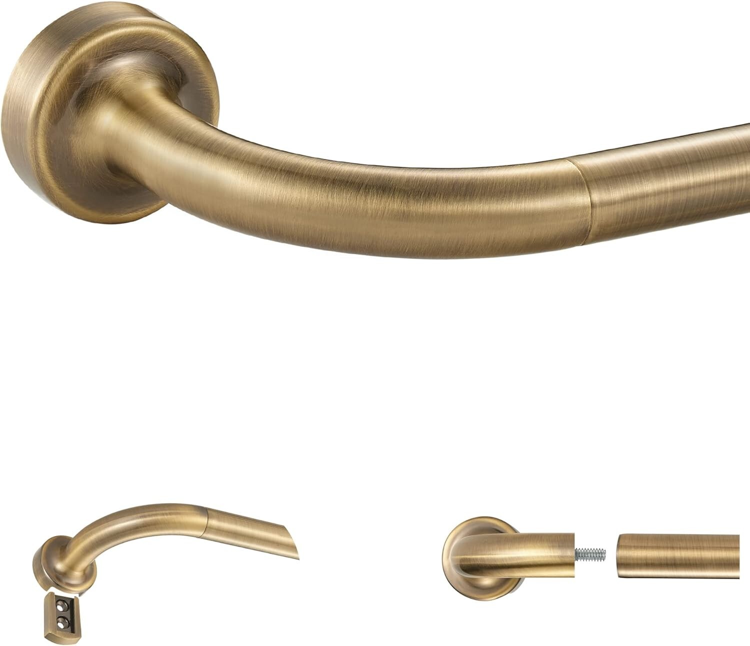 Antique Bronze Disc Curtain Rods, 28-48 Inches Window Curtain Rod,Adjustable …