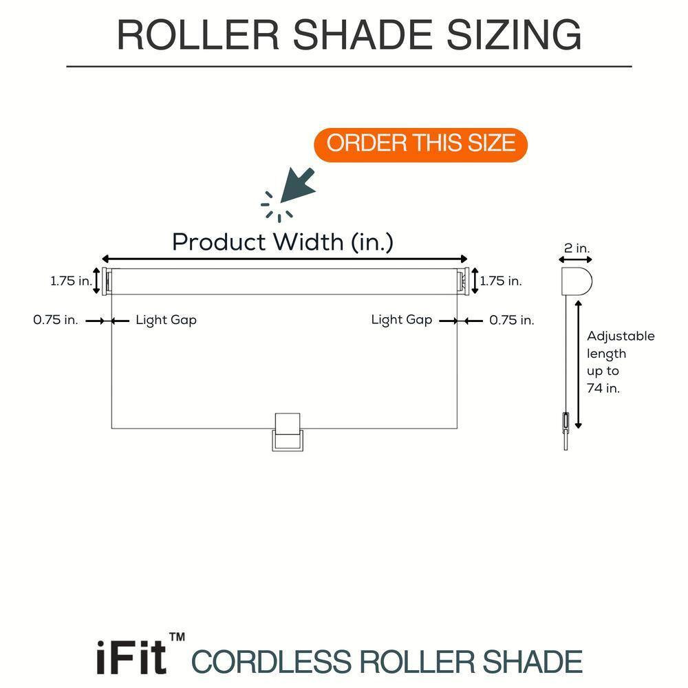 Cut-To-Size 44 In. W X 73 In. L Black Cordless Room Darkening Polyester Fabric R