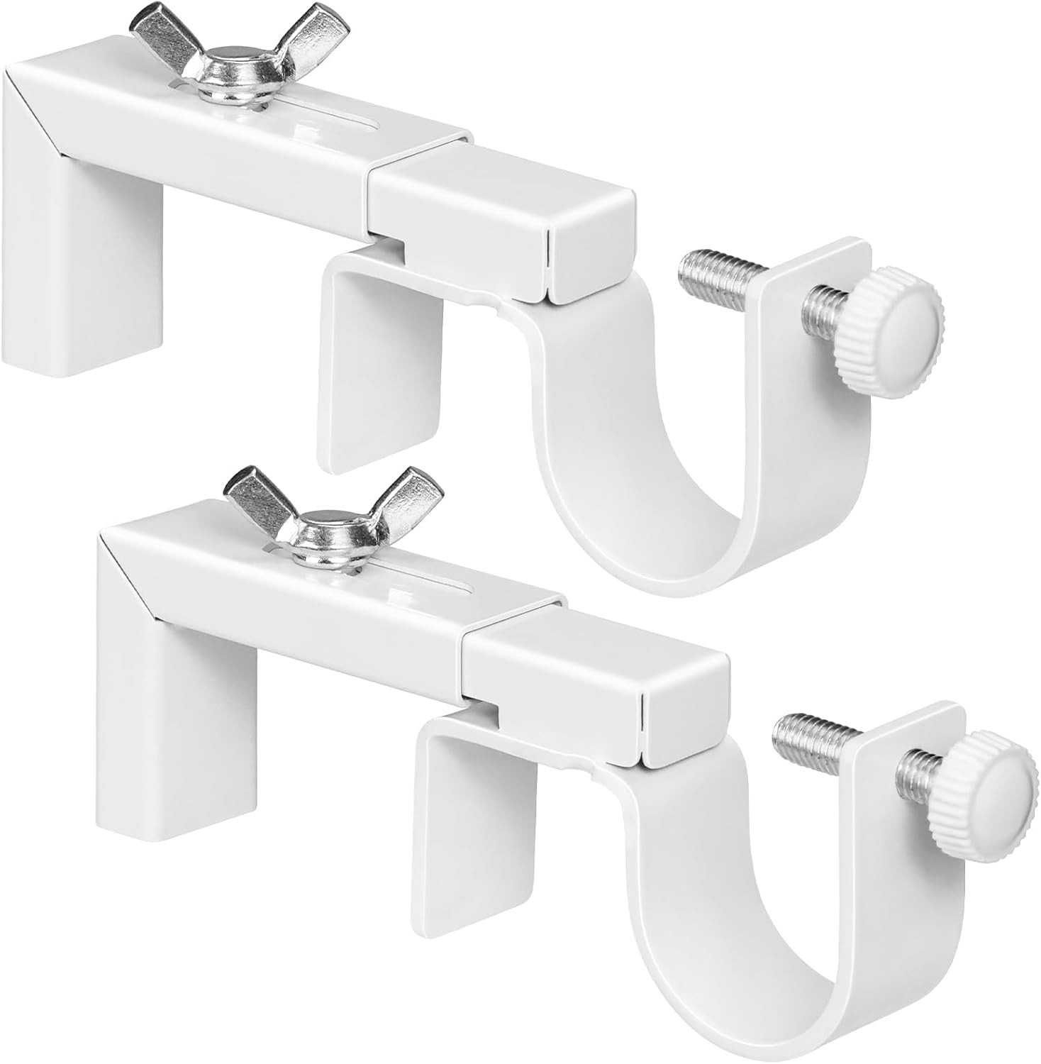 2 Pack Adjustable Curtain Rod Bracket Attachment for outside Mounted Blinds,Fit